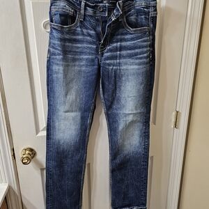 BKE Men's Dark Blue Relaxed Jeans